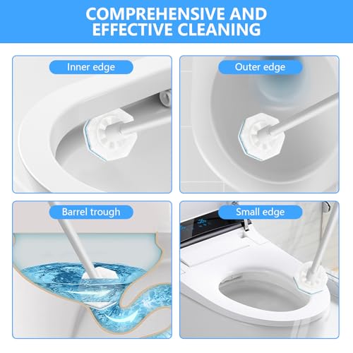 50 Pcs Toilet Wand Refills for Clorox, Disposable Scrub Pads Compatible with Clorox Toilet Wand - For Bathroom, Sink, Bathtub and Multi-Surface Cleaning