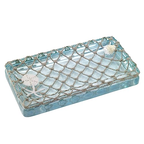 Avanti Linens - Vanity Tray, Coastal Home Decor, Seaglass - size: 10" x 5.5" x 1.3"