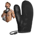 Bath Mitt - Exfoliating Glove, Honeycomb Body Scrubber,Massage Body Scrub Gloves for Home Spa,Mitt Sponges for Cleaning Body,Deep and Gentle,Fast foaming (Black(Standard,Large Size)) - style: BLACK