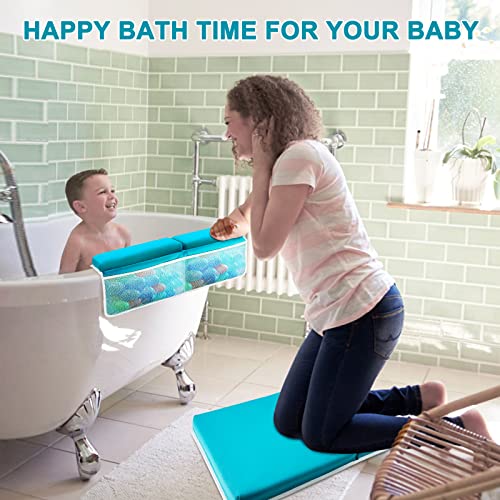 Baby Bath Kneeler and Elbow Rest Pad Set, Bathtub Kneeling Pad, Baby Accessories for Bath, Relieve Your Knees and Elbows - color: Deepblue