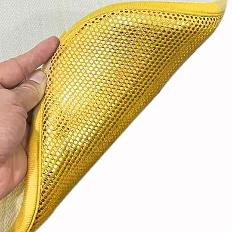 Madeals Memory Foam Bathroom Mat Set 4 Piece with Toilet Lid Cover and 3 Piece Bath Rug Sets Golden - color: Golden, size: 20" x 32"/17" x 24"/Contour/Lid Cover