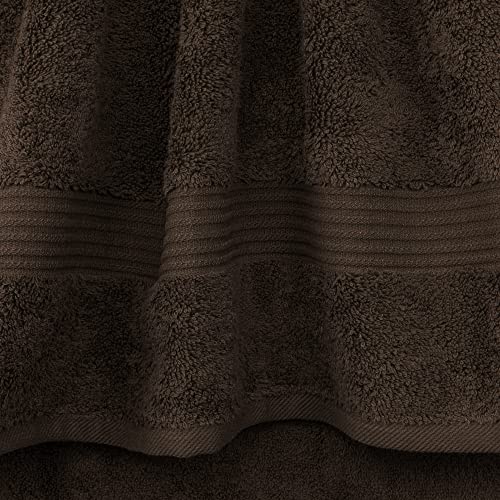 Cotton Paradise 100% Cotton Turkish Towel Set, Soft Absorbent Quick Dry, 4 Piece Washcloth Set, Chocolate Brown - color: Chocolate Brown, size: 4 PC SET (13x13")