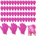 Didaey 104 Pcs Exfoliating Glove Bulk Shower Gloves with Hanging Loop Exfoliating Body Scrubber Dead Skin Remover for Body Bath Beauty Spa Massage Scrubs Men Women Bathing(Rose Red) - color: Rose Red