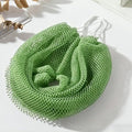Exfoliating Bath Towel Set for Women Strong Cleaning Back Scrubber - color: Dark Green