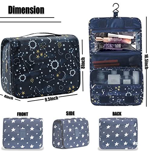 L&FY Multifunction Portable Travel Toiletry Bag Cosmetic Makeup Pouch Toiletry Case Wash Organizer(Galaxy) - color: Sky Galaxy, size: Compact Size