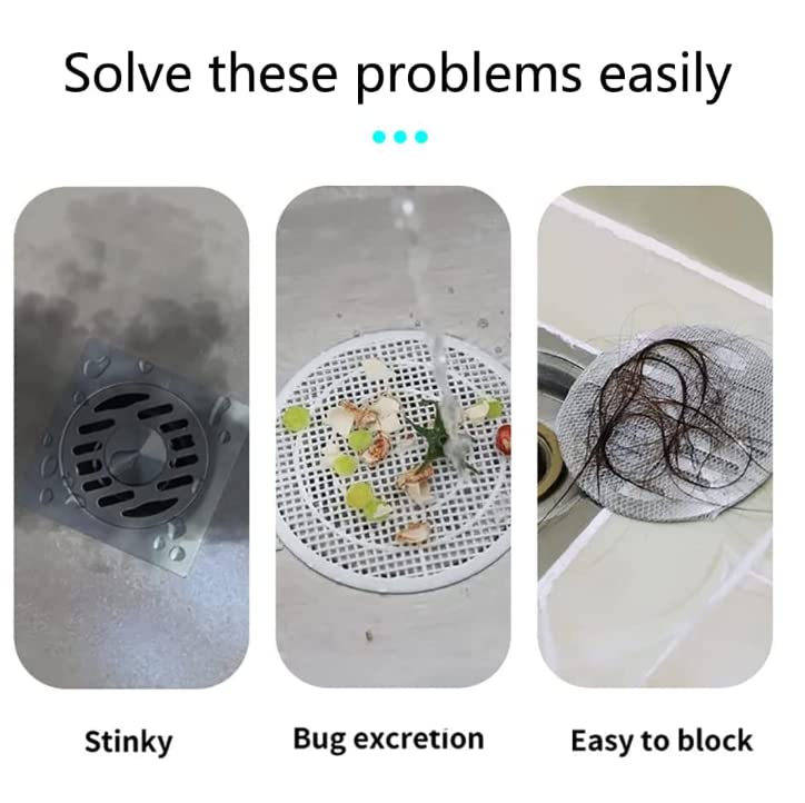 Silicone Tub Stopper Floor Drain Cover,2 Pieces Sewer Anti-Odor Mat Deodorizing Drain Plugs for Kitchen,Bathroom and Laundry(6x6 inch) Grey - color: Gray/6*6 Inch/2-piece Set