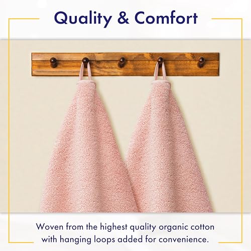 Alusa Home 100% Organic Luxury Bath Sheets - GOTS Certified - Extra Large 35x70 Inches (Pack of 2) Zero-Twist, Long-Staple Cotton Bath Sheet Set (Blush Pink) - color: Blush, size: 2pc Bath Sheets