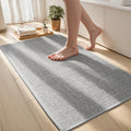 Bathroom Rugs Non Slip Bath Mat, Bathroom Mat Quick Dry Machine Washable Rugs, Shower Rug 17" x 32", Grey Thin Bath Mat Fit Under Door - color: Grey, size: Medium(17"x32")
