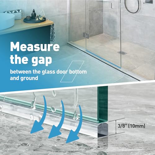 Shower Dam, 2 PCS 3/8" X 3/8" (WxH) Shower Threshold Water Dam,36In Clear Acrylic Shower Bottom Seal Stop Shower Leaks and Create a Water Barrier - size: 3/8" X 3/8"(WxH)