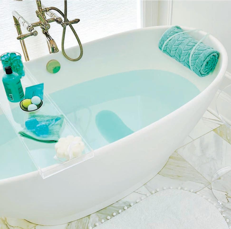 Luxury Body Stopper, Anti-Slip Spa Accessory, Holds Reclined Position in Bath to Fully Release Tension, Bathe Comfortably Hands Free, and Keep Your Hair Dry. Recline, Relax, Stay Put! - color: Sea Glass