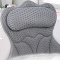 REEZEIVI Bath Pillows for Tub,Bath Pillow with 6 Non-Slip Suction Cups,Soft 4D Mesh Fabric,Bathtub Pillows for Tub Neck and Back Support,Extra Thick Luxury Bathtub Pillows,Grey - color: Grey