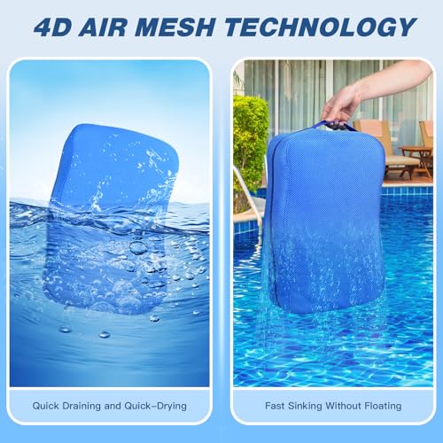 Hot Tub Booster Seat for Adults, Weighted Spa Cushion with Non-Slip Bottom, Quick Dry 4D Air Mesh Hot Tub Pillow Accessories for Indoor and Outdoor