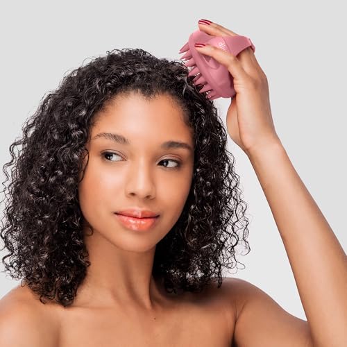 Diane Scalp Massage and Shampoo Brush with Soft Silicone Bristles, Exfoliates and Cleanses Scalp, Promotes Scalp Circulation, Evenly Distributes Hair Oil, Clear - style: Women's