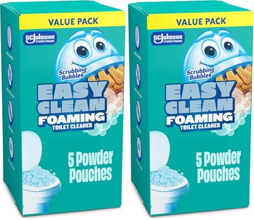 Scrubbing Bubbles Easy Clean Foaming Toilet Bowl Cleaner, Easy Toilet Drop In Powder Pouches, 3.5 Ounce (Pack of 10) - size: 5 Count (8.8 Ounce, Pack of 2)