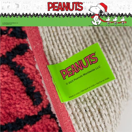 Collectibles Peanuts Snoopy Puffer Coat Holiday & Christmas Non Slip Plush Poly Knit Bathroom Mat Rug, 17x24, (Officially Licensed Product) By Franco - color: Peanuts Snoopy