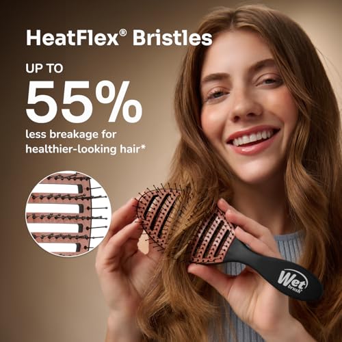 Wet Brush Ceramic Speed Dry Hair Brush, Purple - Vented Design & Soft HeatFlex Bristles for Blow-Dry Safe Styling - Ergonomic Handle for Pain-Free Detangling - Hair Accessories for All Hair Types - color: Purple