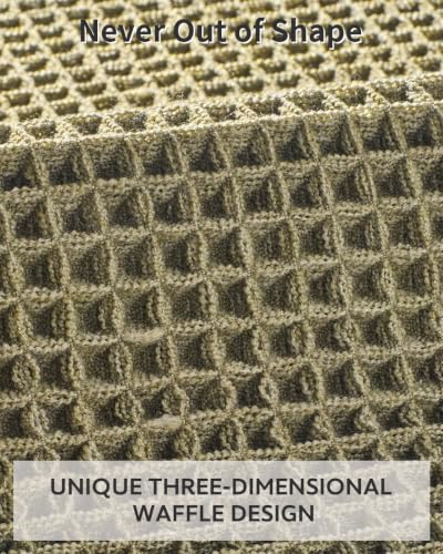 tchdio Waffle Bath Mat Rug, Super Absorbent Non Slip Bath Mats Ultra Soft Bathmat Machine Washable Bathroom Rugs with Tassels, Bath Rugs for Bathroom Floor Beside Tub, 20" x 32", Green - color: Green, size: 20" x 32"