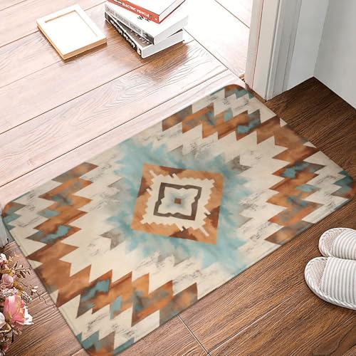 Bath Mat Cowhide Print Western Quick Dry Bathroom Rugs Non Slip Absorbent Shower Flannel Rug Floor Mat for Bathroom,Bathtub,Sink,Bedroom,16"X24" - color: Cay16
