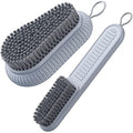 Cleaning Brush Soft Bristle Brush Laundry Scrub Brush Clothes Underwear Shoes Scrubbing Brush, Easy to Grip Household Cleaning Brushes Tool for Countertops Bathtubs (Grey) - color: Gray