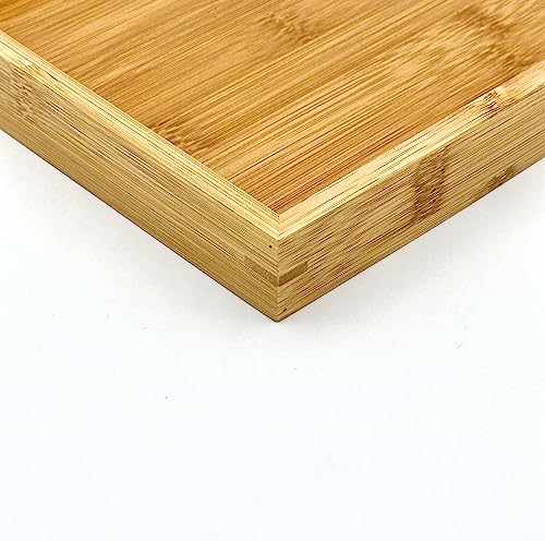Natural Bamboo Serving Tray Platter 11 x 7.5 Rectangular, Bamboo - color: Bamboo, size: 11" x 7.5" x 1.2"