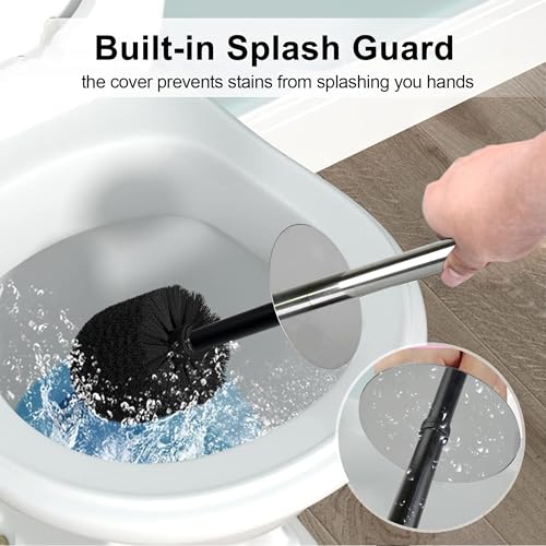 White Floral Branches Design Resin Toilet Bowl Brush and Holder Set, Elegant Bathroom Cleaning Tool with Durable Bristles, Compact and Functional - style: White Branches