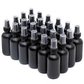 NOOEEISS Frosted Black Glass Small Spray Bottle 2 oz 24 Packs,Fine Mist Sprayer Small Clear Bottles,Refillable Containers mini spray bottles for Cleaning Solutions and Skin Care (Frosted Black 24pcs) - color: Black Frosted, size: 24Pack