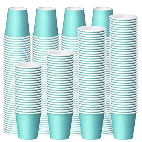 300 Pack 3 oz Paper Cups, Bathroom Cups Disposable,Moushwash Cup Small Snack Cup for Water, Juice, Candy Ideal for Party Bathroom and Office (Blue) - color: Blue, size: 300 Count