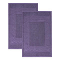 Superior Hotel & Spa Quality Bath Mat Set of 2, Made of Long-Staple Combed Cotton, Durable and Washable 100% Cotton Bathroom Mat 2-Pack, Royal Purple, 22" x 35" - color: Royal Purple, size: 22" x 35" (Set of 2)