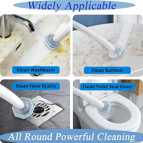40 Count Toilet Brush Refills Fits Clorox, 3X Cleaning Exclusive Upgrade Formula Disposable Toilet Bowl Refills, No Falling Apart, Fits Most Brand T-oilet Brushes Cleaning Systeam - size: 1 Count (Pack of 40)