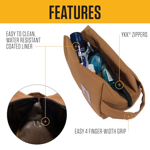 Carhartt Durable Travel Kit, Organize Essentials W/the Water Resistance Toiletry Bag, Industry Red - color: Industry Red