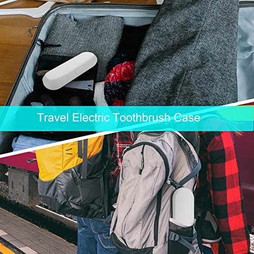 Cosmos Pack of 2 Plastic Travel Case Toothbrush Carrying Case Holder Container Compatible with Oral B Pro and also for Sonicare & Other Toothbrush - color: Black + White