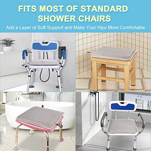Shower Seat Cushion for Inside Shower, Bath Seat Mat Cushion Shower Chair Pad for Elderly Seniors, Bath Chair Pad Shower Bench Pillow Bathtub Cushion Tub Seats for Butt Sitting