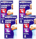 Mr. Clean Magic Eraser Sponge, All Purpose Cleaner, Cleaning Scrubber, Wall, Kitchen, Bathroom, Shower Cleaner, Melamine Sponge, Cleaning Pads, Variety Pack, 5 Extra Durable, & 3 Grease Magic Erasers - size: 8 Count (Pack of 4), style: Upgraded Version