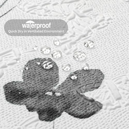 QiyI Watercolor Floral Shower Curtain, 3D Embossed Butterflies Grey Pink Flower Bathroom Curtain, Minimalist White Cloth Bath Curtain, Waterproof Fabric Textured Shower Curtain Set with Hooks, 72x72 - color: Graphite Gray, size: 72"W x 72"L (Pack of 1)