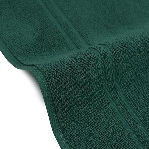 Tens Towels Pack of 2 Bath Mats 100% Cotton, 20 x 32 Inches, Super Absorbent, Hotel Quality Premium Floor Towels, Luxurious, Soft & Quick Dry, Not a Bathroom Rug (Hunter Green) - color: Hunter Green