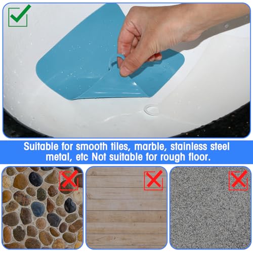 Yinkin 6 Pcs Drain Covers to Keep Bugs Out Silicone Shower Floor Tub Stoppers Bathtub Drain Stoppers Sewer Anti-Odor Mats Deodorizing Plugs for Bathroom(6 x 6 Inch,Square,Blue, Yellow and White) - color: Blue Yellow and White, size: 6 x 6 Inch, style: Squ