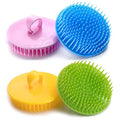 Aroveea Hair Scalp Brush Dandruff Cleaning Brush Shower Scalp Shampoo Brush Scalp Massager Pack of 4(Blue,Green,Yellow,Pink) - color: Yellow