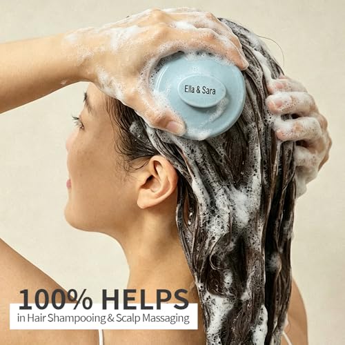 Ella & Sara 4PCS Scalp Massager for Hair Care Scalp Exfoliator Scalp Scrubber for Hair Growth with Soft Bristles, Scalp Exfoliator Brush Dandruff Removal Shampoo Brush for Wet Dry Scalp Care - size: 4-Pack