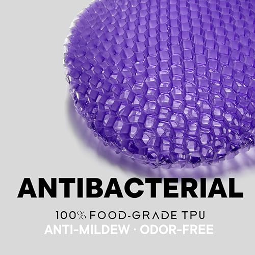 Bath Mitt - Exfoliating Glove, Honeycomb Body Scrubber,Massage Body Scrub Gloves for Home Spa,Mitt Sponges for Cleaning Body,Deep and Gentle,Fast foaming (Purple(Softer,Small Size)) - style: PURPLE