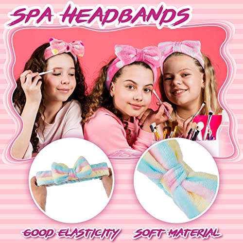 Xuhal 36 Pcs Spa Party Supplies for Girls 12 Kimono Robe V Neck Bathrobe 12 Soft Spa Headband 12 Disposable Foam - color: Pink, size: 8