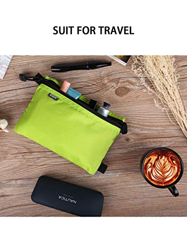 GOX Small Toiletry Bag for Men Bulk Cosmetic Bag Dopp Kit Carry On Zipper Pouch Organization Nylon Small Packing Sack Water Repellent - color: Green
