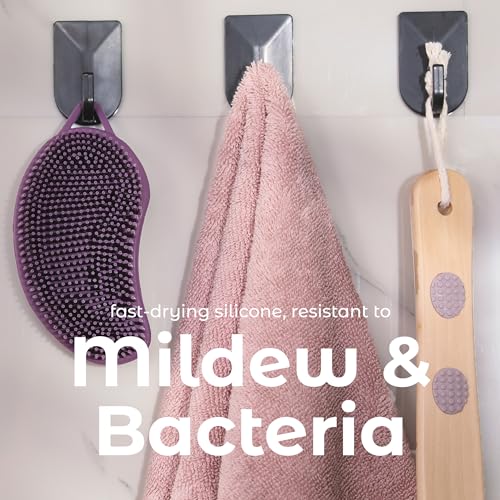 MainBasics Silicone Body Scrubber Dual-Sided, Purple, Scalp | Shower Scrubber and Scalp Massager, Gentle Silicone Loofah Alternative for Deep Clean - color: Purple, size: Scalp