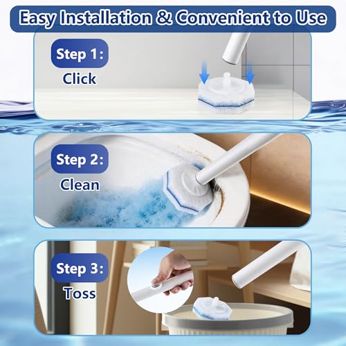40 Toilet Wand Refills for Clorox Toilet Wand, Disposable Toilet Brush Head with Rich Foaming, Extra Thick Triple-layer Refills, Strong Cleaning & Scrubbing Power, Won't Fall Off or Fall Apart - size: 1 Count (Pack of 40)