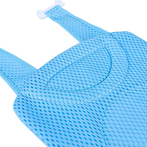 Baby Bath Seat Support Net Newborn Bath Cushion Pad Anti-Slip Infant Bathtub Sling Shower Mesh Mat Soft Bath Net Bath Pillow Adjustable Shower Pad for 0-18 Months Light Blue - color: light blue
