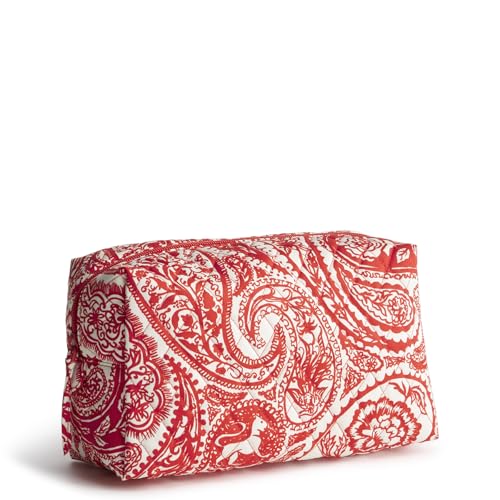 Vera Bradley Premium Cotton Large Cosmetic Makeup Bag - color: Paisley Key