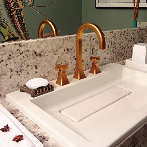 Anwenk Soap Dish Wooden Soap Saver Holder Soap Tray for Bathroom Shower Rectangular Sink Drainer Hand Craft for Soap,Sponges and More (2 Pack) - color: 2pack-bronze