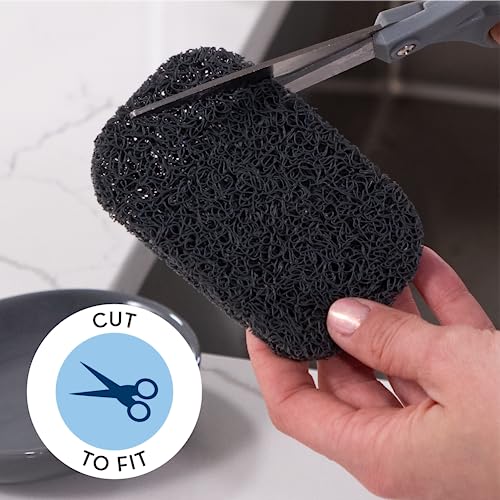 S&T INC. BPA-Free Soap Savers for Kitchen and Bathroom, 2.9 Inch x 4.4 Inch, Dark Grey, 6 Pack - color: Grey, size: 6 Pack