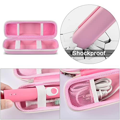 GWCASE Toothbrush Travel Case Compatible with Oral-B Pro 1000 2000 3000 3500 5000 7500/ for Philips Sonicare ProtectiveClean 4100 6100 5100 6500 7500 Rechargeable Electric Toothbrush (Box Only) -Pink - color: Pink