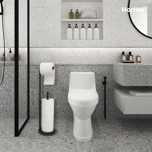 Toilet Paper Holder Stand, Toilet Paper Holder Free Standing, Toilet Paper Stand, Black Galaxy Toilet Paper Storage, Rustproof Bathroom Toilet Paper Holders for 4 Rolls - color: Black Galaxy
