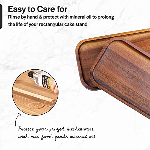 Bathroom Long Vanity Trays, 1PCS Wooden Toilet Tank Storage Tray, Farmhouse Wood Tray Kitchen Living Room Counter Top Organizers for Small Things, Table Sink Holders 11 x 4 inch - color: Square